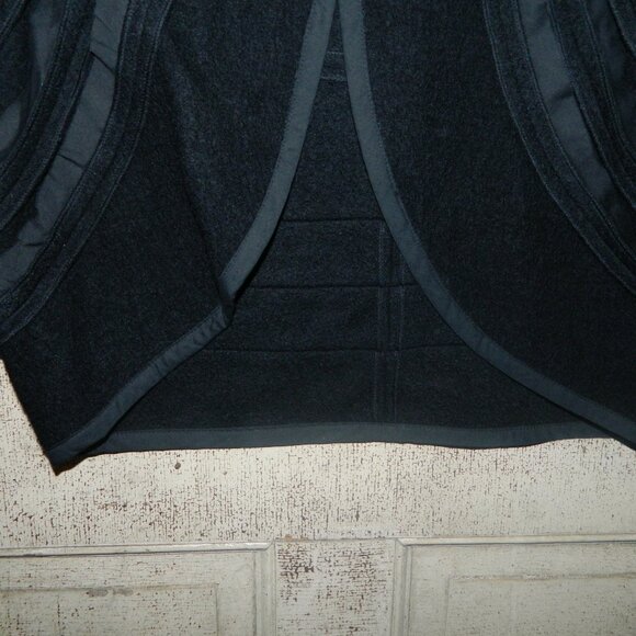 Nikki Valenti Wool & Ribbon Design Open Front Jacket Size L (P-31) - Picture 2 of 5